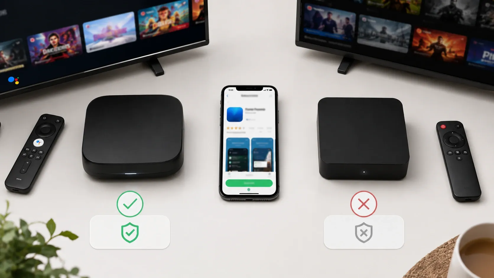 Melhores box Android IPTV 2026 — certificada vs AOSP, Xiaomi Mi Box S e NVIDIA Shield comparadas