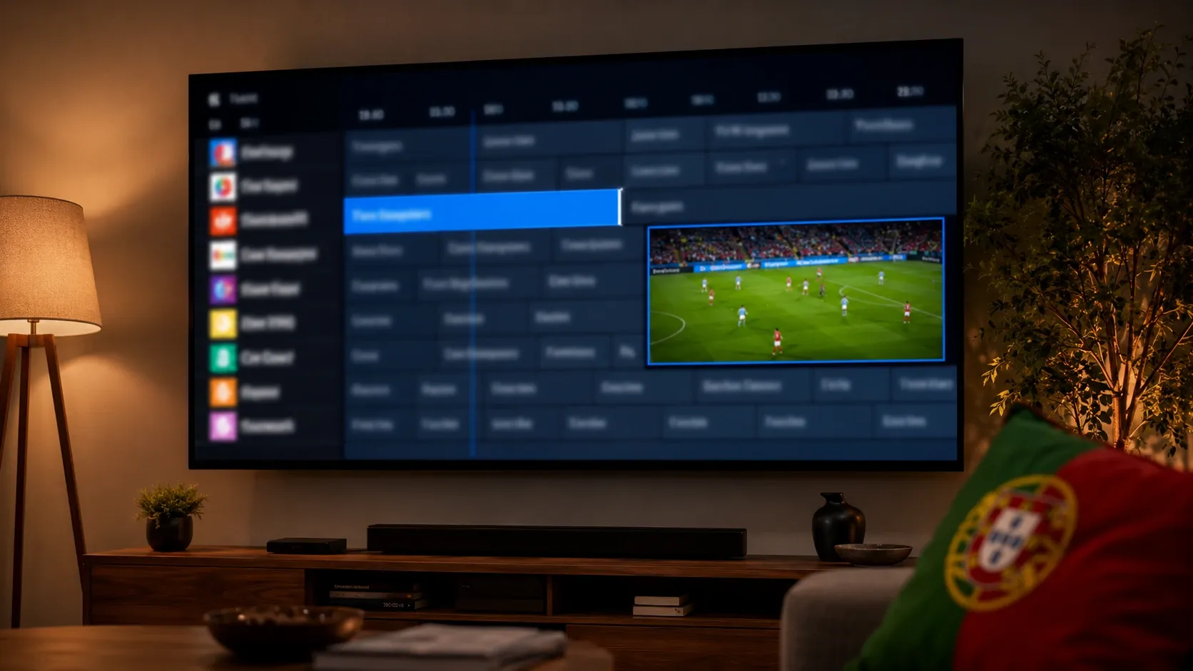 Canais portugueses numa lista IPTV Extreme — RTP, SIC, TVI e Sport TV